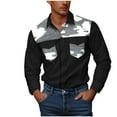 thumbnail image 4 of ZVNAΖH Men's Western Cowboy Camo Work Shirts Long Sleeve Button Down Army Cargo Shirt Jacket with Two Chest Pockets, 4 of 7