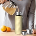 thumbnail image 4 of Modern 20oz Stainless Steel Thermal Bottle with Tea Filter and Cup Lid, Vacuum Insulated Coffee Mug with 316L Inner Liner, Leakproof Travel Thermos for Office, Commute & Outdoor, 4 of 7