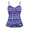Blue Pop Pattern, variant on Womens 50's Retro Ruched Tankini Tops Ruffle Hem Swimsuit Tops Plus Size Swimwear Tops