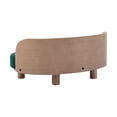 thumbnail image 5 of Pefilos 26" Modern Pet Sofa Dog Bed With Solid Wood legs and Bent Wood Back, Velvet Cushion, Walnut, Green, 5 of 17