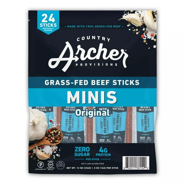 Country Archer Original Mini Beef Sticks, 0.5 Ounce (24 Count)