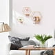 thumbnail image 5 of 3 estantes flotantes de pared con diseño de panal hexagonal moderno para colgar y almacenar dorado, 5 of 9