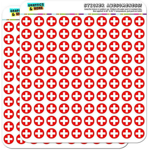 Switzerland National Country Flag 200 1/2" (0.5") Planner Calendar Scrapbooking Crafting Stickers