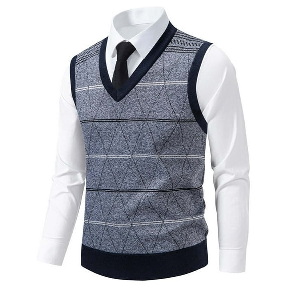 Dxzfnsa Mens Sweater Vest Wool Blend Cable Knit V Neck Sleeveless Pullover Casual Bussiness Knitwear Knit Vest for Men L-2XL