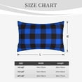 thumbnail image 6 of Junzan Buffalo Plaid Blue Black Pillow Cases Standard Size, with Envelope Closure Bed Pillow Cases,14"X20", 6 of 9