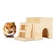 thumbnail image 4 of Animal PEQUEÑO de madera resistente a mordeduras, casa para dormir de hámster, nido de juguete, suministros para mascotas, 4 of 5