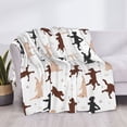 thumbnail image 4 of Throw Blanket for Couch, Labrador Retriever Dog Dance Super Soft Fuzzy Comfy Warm Throw Blanket, Cuteness Lightweight Cozy Plush Flannel Blanket & Throws for Sofa and Bed All Season, 4 of 5