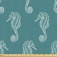 thumbnail image 1 of Seahorse Sofa Upholstery Fabric by the Yard, Aquatic Marine Underwater Swirling Tail Long Nose Drawn Sealife, Decorative Fabric for DIY Home Accents, 10 Yards, Tale and Pale Mint Green by Ambesonne, 1 of 4