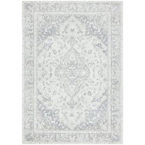 SAFAVIEH Restoration Vintage April Medallion Area Rug, Grey/Ivory, 5' x 8'