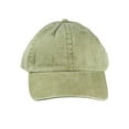 thumbnail image 2 of DALIX Pigment Dyed Hat Heavy Washed Cotton Baseball Cap in Khaki, 2 of 4