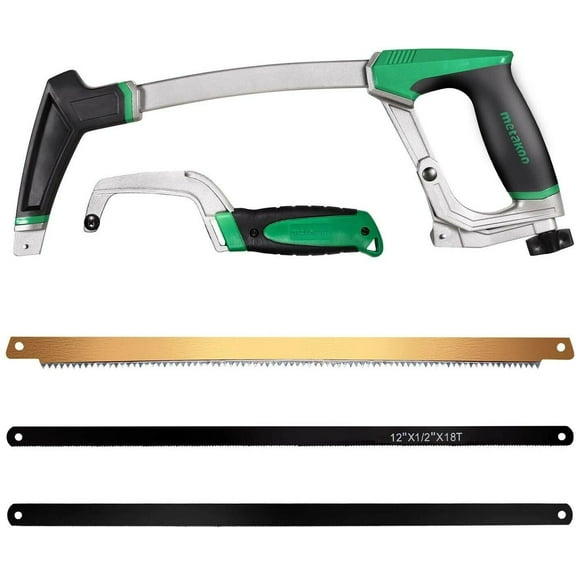 METAKOO Hacksaw Frame Set, Standard and Mini Hacksaw, 12" Replaceable Blade