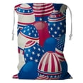 thumbnail image 1 of YUSDECOR Easter Eggs With American Flag Horizontal Usa Flag Storage Basket Laundry Bag with Drawstring Size 18x24 Inch, 1 of 3