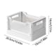 thumbnail image 3 of Cesta de almacenamiento plegable de plástico con ruedas | Organizador de escritorio | Caja de clasificación multifuncional | Diseño hueco transpirable | 10.4"x7.5"x5.5" | Beige o Blanco | 1 paquete, 3 of 6