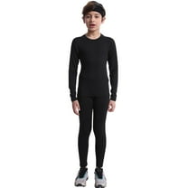 Gyratedream Boys Athletic Base Layer Compression Underwear Set Long Sleeve Shirts and Running Pants Tights 2 Pcs Set