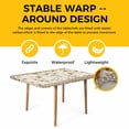 thumbnail image 4 of Vintage Spring Floral Table Cloths for 4 Foot Rectangle Tables, Farmhouse Botanical Rustic Patio Waterproof Elastic Fitted Tablecloths, Washable Rectangular Table Cover for Camping, 4 of 8