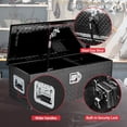 thumbnail image 3 of DSstyles 30 Inch Aluminum Truck Tool Box, Truck Bed Storage Box with Security Lock and Wider Handles, Heavy Duty Waterproof Tool Box Organizer Chest for Pick Up Truck Rv Trailer - Black, 3 of 7