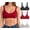 Black Gray Wine Red, variant on Women's Ribbed Bra V-Neck Stretchy Breathable Underwear No Padded Double Spaghetti Straps Bras Fashion Comfort Sports Gray M