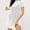 White, variant on Ayolanni Short Sleeve Summer Shirts for Women Scoop Neck Tunic Lightweight Solid Blouse Going Out Loose Shirts Womens Spring Tops Black L