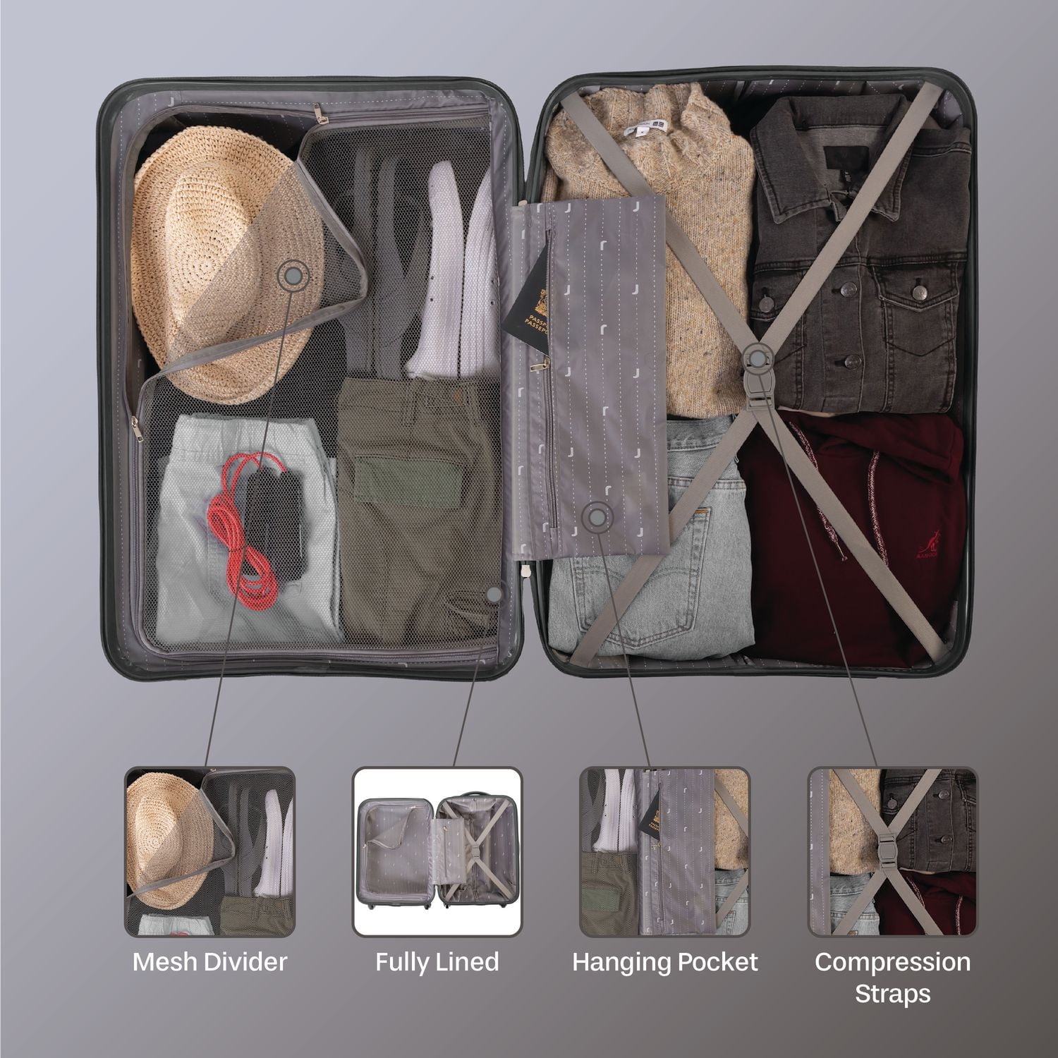 Jetstream Bagage Enregistré Rigide 28" Grande Valise avec Roues Pivotantes