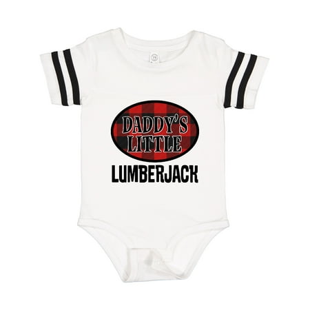 

Inktastic Daddy Little Lumberjack Plaid Gift Baby Boy Bodysuit