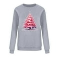 thumbnail image 4 of Xdegoge Christmas Sweatshirt Womens Funny Xmas Tree Graphic Pullover Long Sleeve Shirts Trendy Cute Going Out Crew Neck Tops 2025 Party Holiday Outfits, 4 of 6