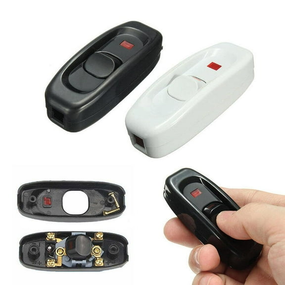 SSKFHGI Cord Cable Switch 110250V 10A Inline ONOFF Table US Desk Light Line Lamp New