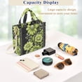 thumbnail image 5 of FORMRS Womens Corduroy Tote Bag Crossbody Shoulder Handbag with Pocket, Green Flowers, 5 of 7