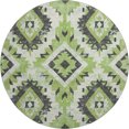 thumbnail image 2 of Addison Rugs Mayfield Premium Machine Washable Transitional Aztec Aloe Round Rug, 8' x 8', 2 of 6