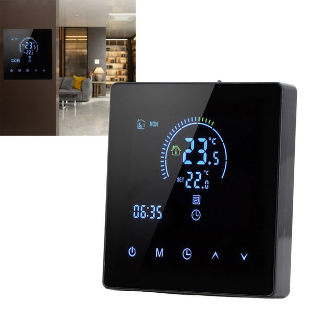 Écran LCD Intelligent, Fonction de Programmation, Contrôle de la Température, Thermostat Intelligent, Grand Application, Écran LCD, Programmable, Thermostat de Chauffage Électrique, Hôtel,
