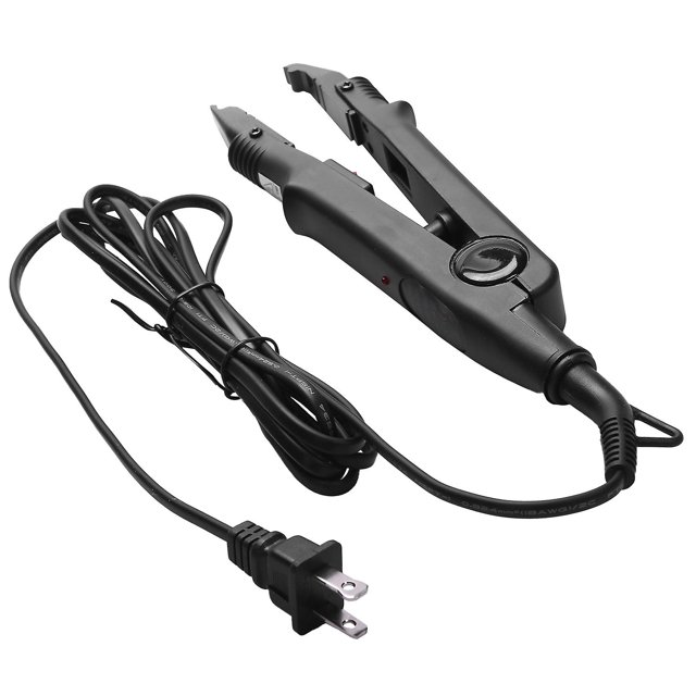 Máquina de conexión por calor Yashi para extensiones de cabello conector por calor de queratina y hierro enchufe estadounidense negro Tamaño 26 x 4,6 x 2,5 cm