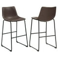 thumbnail image 2 of Newboti Furniture Brown and Black Armless Bar Stool (Set of 2) 43076, 2 of 10