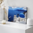 thumbnail image 4 of HFDF Beautiful Scenery Landscape Amazg Santori with Churches and Sea View Greece Canvas Art Wall Art - 10x8inch Framed, 4 of 5