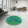 thumbnail image 4 of Ahgly Company Machine Washable Indoor Square Transitional Spring Green Area Rugs, 8' Square, 4 of 7