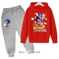 thumbnail image 3 of Sudadera con capucha de baloncesto para niños y niñas, conjunto de sudadera con capucha de Sonic Sports, primavera y otoño, 2 piezas, tops y pantalones, para adolescentes de 3 a 14 años, 3 of 5