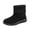 Black, variant on Women's Ankle Booties, Knit Cuff Lug Sole Slip‑On Short Boots, Round Toe Chunky Platform Casual Fall Winter Shoes for Daily Walking & Weekend Outings