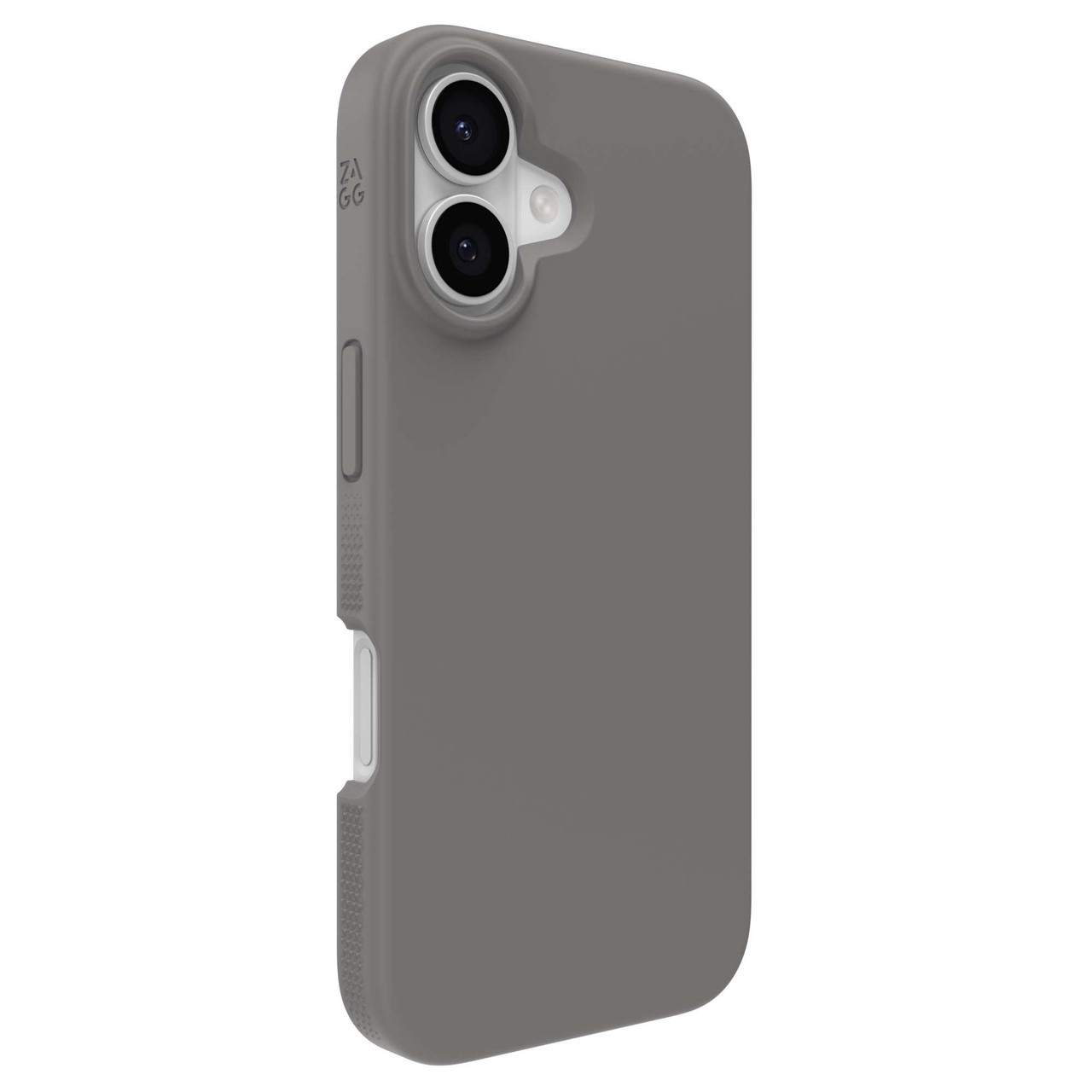 ZAGG Manhattan Snap Phone Case for iPhone 17 - Gray Clay Drop Protection (13ft/4m) Soft-Touch Silicone Slim & Lightweight Smooth Surface & No-Slip Grip MagSafe Compatible