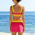 thumbnail image 5 of vigerkar High Waisted Bikini Sets for Women Tummy Control Swimsuits 3 Piece Bathing Suits Neon Swimwear with Skirt 2026 (Watermelon Red, L), 5 of 8