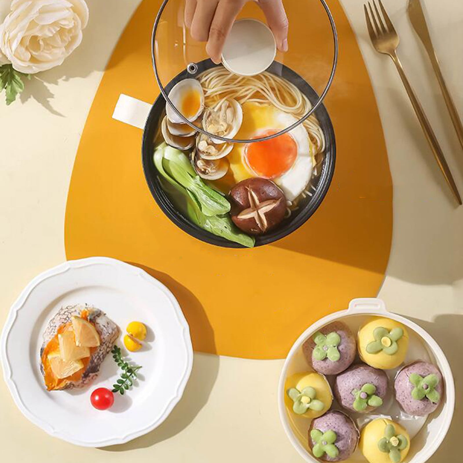 Electric rice cooker, small electric pot multifunctional household small soaking, cooking pot for dormitory, apartment 600W