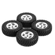 Rish 4PCS Beadlock Micro Crawler Wheel Rims Tires Set For Axial 90081 AX100001