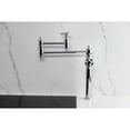 thumbnail image 3 of Kingston Brass KS3701RKZ Wendell Deck Mount Pot Filler Faucet with Knurled Handle, Polished Chrome, 3 of 7