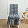 thumbnail image 3 of KBOOK Chair Slipcover Pleated Ruffled Skirt Dining Chair Cover Protector, Light Gray, 3 of 6
