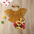 thumbnail image 4 of xiaxaixu T-Shirt pour Filles 0-5 Ans + Shorts à Imprimé + Grande Tête, 4 of 7