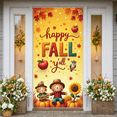 thumbnail image 2 of Pumpkin Decoration Happy Fall Banner Autumn Leaves Harvest Scarecrow Decoration for Fall Festival Thanksgiving Home Decor Seasonal Celebration, 2 of 9
