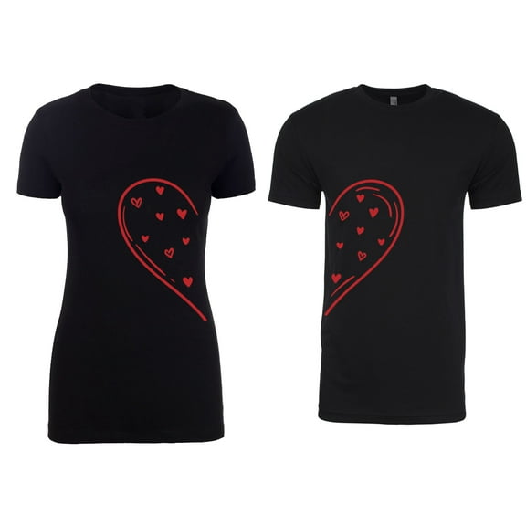 Couple T-shirts, Valentine T-shirts for Couples, Matching Couple Outfits - Big Heart
