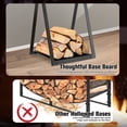 thumbnail image 2 of Resenkos Logs Stand Stacker Holder,Firewood Log Rack,Triangle Firewood Rack with Raised Base for Fireplace Fire Pit-Black, 2 of 7