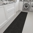 thumbnail image 4 of Ottomanson Non-Slip Hallway Runner Rug 2'7" x 27' Indoor/Outdoor Custom Size Utility Carpet for Garage, Black Hobnail, 4 of 14