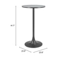 thumbnail image 3 of Pemberly Row Modern / Contemporary Metal Bar Table Gray & Bronze, 3 of 4