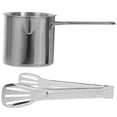 thumbnail image 1 of 1 Set Stainless Steel Deep Fryer Set Cookware Stainless Steel Deep Fryer with Tongs for Cook, 1 of 8