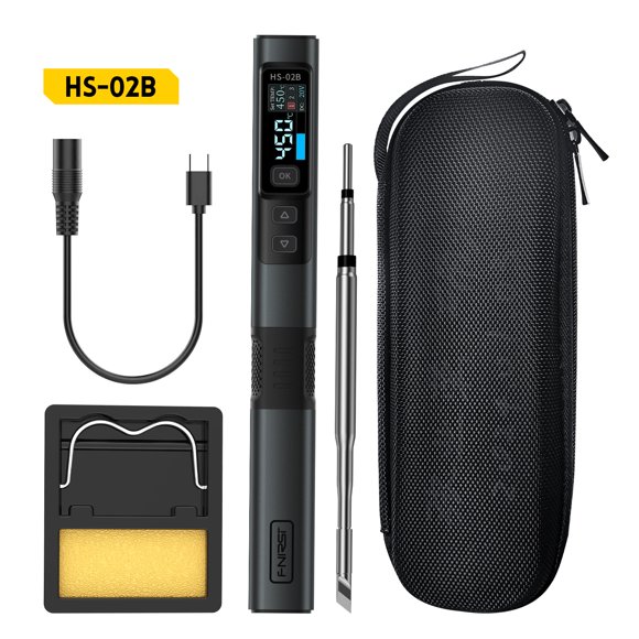FNIRSI HS-02 intelligent soldering iron 100W portable thermostatic soldering station soldering pen home maintenance welding