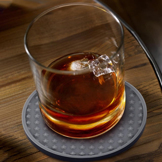 CEHVOM 6pc Cup Mat For Drinks, Silicone Drink Cup Mat, Cup Mat With Grooved Design, Non-slip Base, Cup Mat For Coffee Table Clearance